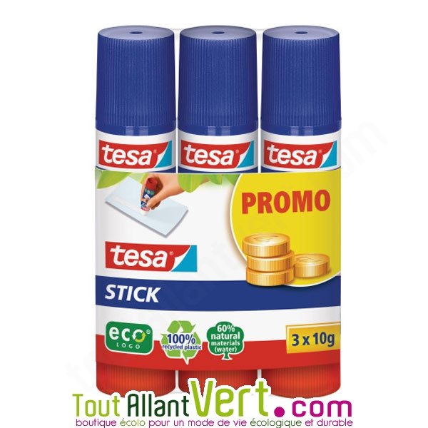 Lot 3 tubes de colle à papier 10g Bleu en baton rond, Eco-logo achat vente  écologique - Acheter sur