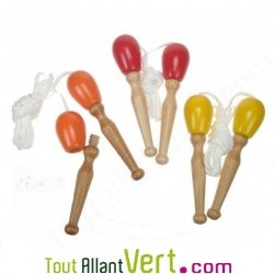 Corde  sauter en bois laqu rglable fabrication franaise