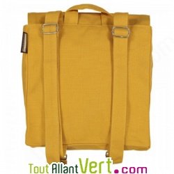 Sac  dos enfant en coton bio Ours brun, 23 x 27 x 7,5 cm