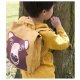 Sac  dos enfant en coton bio Ours brun, 23 x 27 x 7,5 cm