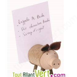Porte photo et message aimant forme Cochon