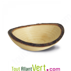 Vide poche, bol en bois de bouleau avec corce