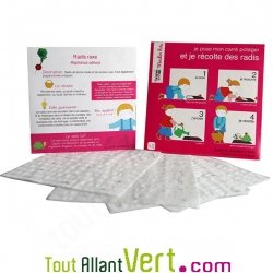 4 Tapis de graines de radis bio pour crer son carr potager, ds 3 ans