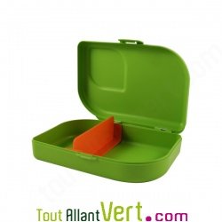 Lunchbox orange rigide écologique sans plastique ni bisphénol A