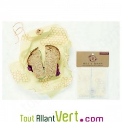 Emballage bio réutilisables Bee\'s wrap spécial sandwich, 33x33cm