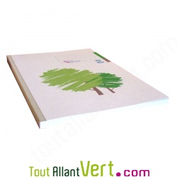 Cahier recyclé A4 renforcé petits carreaux Vert 192 pages