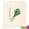 Tote bags, sac en coton bio illustré de poireaux oh les bios légumes!, Ah table!
