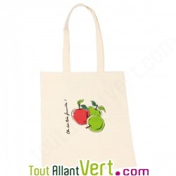 Tote bags, sac en coton bio illustr de pommes oh les bios fruits!, Ah table!