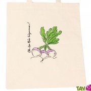 Tote bags, sac en coton bio illustré de navets "oh les bios légumes!", Ah table!