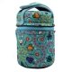 Lunch Box isotherme inox avec housse turquoise et motifs colors, 0,5L