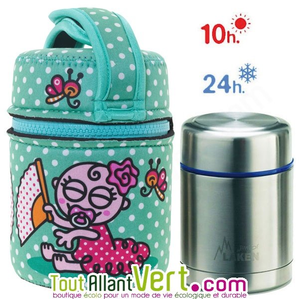 Lunch Box isotherme inox avec housse turquoise avec bébé flamenco, 0,5L  achat vente écologique - Acheter sur