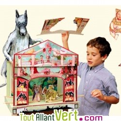 Jeu imitation Mon Petit Thtre miniature  l\'Italienne, carton, pour enfant, 7 ans et +
