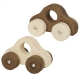 Voiture bois naturel spcial bb 1 an et plus, 13cm