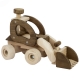 Vhicule Pelle Chargeur en bois naturel, 30cm, 3 ans+