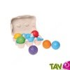 6 Balles en bois de couleurs Grimms