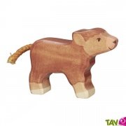 Petite Vache Highland en bois, jouet figurine Holztiger de 7,2 cm