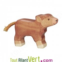 Petite Vache Highland en bois, jouet figurine Holztiger de 7,2 cm