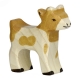 Chevreau avec taches marron clair en bois debout, 5 cm