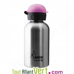 Gourde enfant inox 0,35L Housse verte Bb Flamenco sans bisphnol A ni revtement