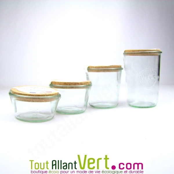6 jolis pots de conservation en verre