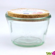 Pot de conservation en verre, bouchon liège 0.4L