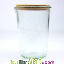 Pot de conservation en verre, bouchon liège 0.9L