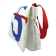 Sac besace en voile de bateau recycl Bleu et rouge, 37 cm