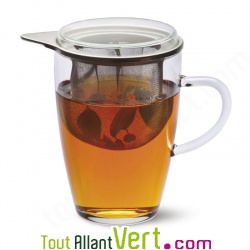 Tasse à thé pour infusion avec couvercle et filtre 35cl