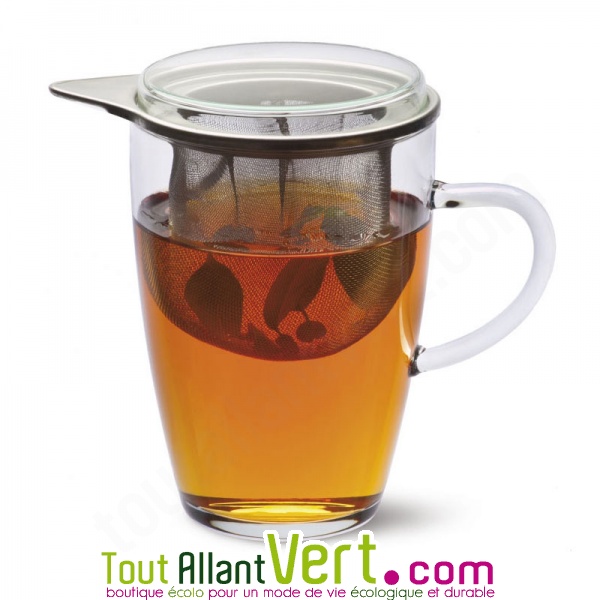 Tasse à thé pour infusion avec couvercle et filtre 35cl achat