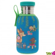 Gourde enfant inox 0,5L Housse illustre Biche sans bisphnol A ni revtement