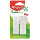 2 Gommes blanches sans PVC, Greenlogic