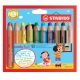 Woody, Boite 10 crayons 3 en 1 de Stabilo