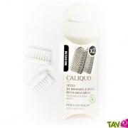 Recharge 2 têtes pour brosse à dents poils en nylon de Caliquo