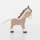 Petit Ane gris en bois debout 10,5 cm