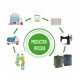 Sac à dos en PET recyclé 20 litres, vert khaki, poche anti RFID