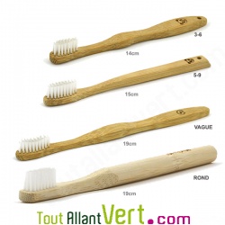 Brosse à dents bambou poils nylon souples