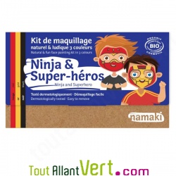 Kit maquillage bio enfant 3 couleurs, Ninja & Super-héros