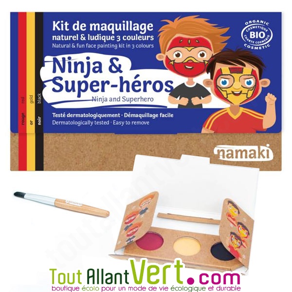 Namaki - Kit de maquillage BIO 6 couleurs - Monde enchantés - Le Petit Zèbre