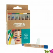 6 crayons de maquillage enfants bio, couleurs arc-en-ciel