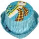 Chapeau Bob enfant Tortue bleu azur en coton biologique