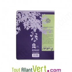 Cahier recyclé Grand carreaux 17x22cm 96p Violet Forever