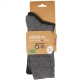 Chaussettes en Coton Bio, lot de 2 paires noires /  pois gris 35-38