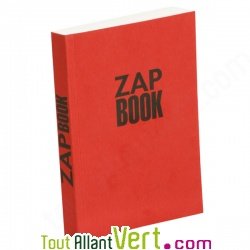 Bloc uni encollé recyclé A6 80g 320 pages Rouge série ZapBook
