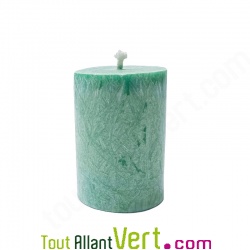 Petite Bougie cylindre Vert Pastel en stéarine 100% végétale, 20H