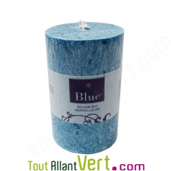 Grande Bougie cylindre Bleu Pastel en stéarine 100% végétale, 50H
