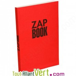 Bloc uni encollé recyclé A5 80g 320 pages Rouge série ZapBook