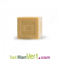 Savon de marseille Blanc pour le linge sans huile de palme, cube de 400g