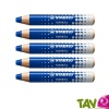 Crayon marqueur effaable Bleu pour tableau blanc et ardoise, lot de 5