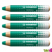 Crayon marqueur effaable Vert pour tableau blanc et ardoise, lot de 5