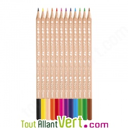 12 crayons de couleurs Bois certifi